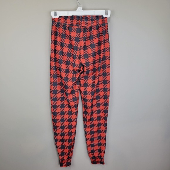 Dren Designs Orange And Black Small Plaid Polyester Spandex Joggers Size 3X/4X - Picture 5 of 6